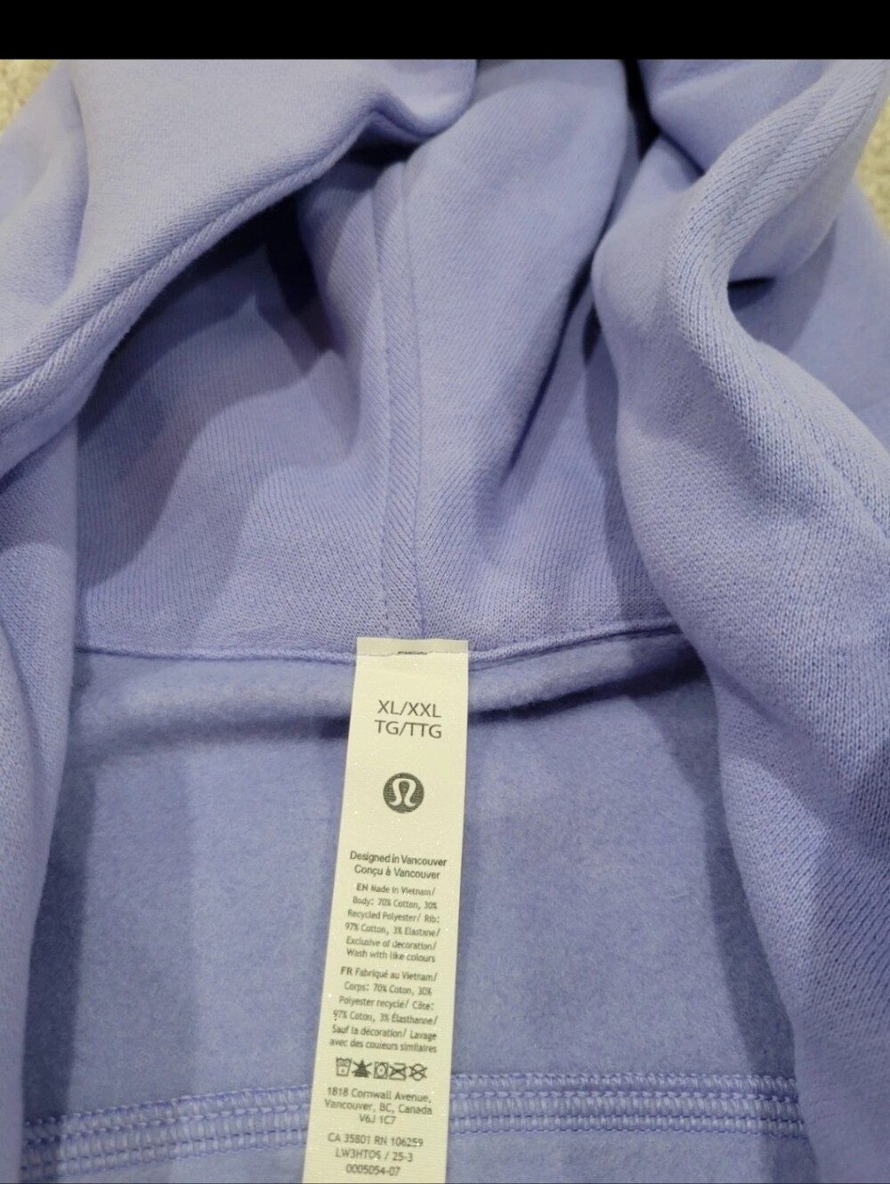 Lululemon scuba hoodie oversized half zip~xl/xxl~NWT. - Picture 6 of 8